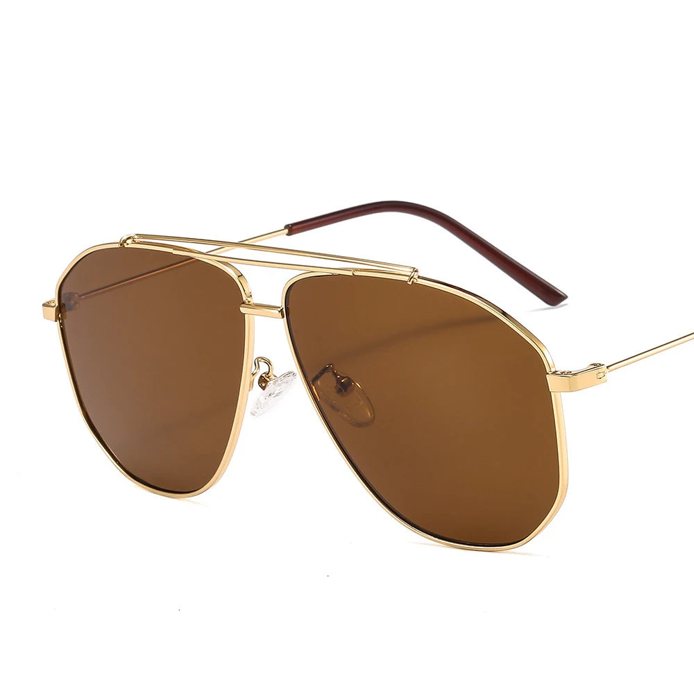 Lunettes de soleil à monture en métal rétro ciassique pour hommes et femmes, happator vintage des années 90, double pont, nuances unisexes, UV400, nouvelle tendance, 2023