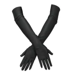 Gants longs pour femmes, Protection des doigts et des coudes, Costume de soirée d&rsquo;opéra, bal, accessoires de mode pour adultes, mitaines noires respirantes