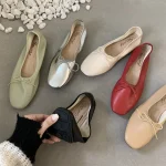 Chaussures élégantes femme chaussures plates bout carré décontracté femme baskets nœud papillon Modis robe été nouveau papillon 2025 ballerines chaussures Wom