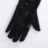 gants de conduite longs et élégants pour femmes, blanc, noir, crème solaire, sexy, anti uv, élasticité, dentelle, maille, chauffe bras, été