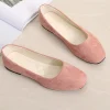 femme chaussures plates décontracté bout rond mignon appartements troupeau mocasines ballerine église chaussures femme daim élégant semelle souple maman chaussures