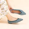 chaussures plates tricotées respirantes pour femmes, divers motifs à la mode, belles couleurs, nouvelles chaussures, 2025
