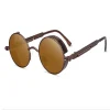 lunettes de soleil steampunk gothiques classiques pour hommes et femmes, lunettes de soleil vintage, monture ronde en métal, créateur de marque, haute qualité, uv400