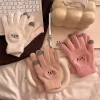 gants en molleton à cinq doigts pour femmes, gants en coton confortables, écran tactile, résistant, document, degré, mode, mignon, automne, hiver