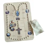 Planche de chapelet en bois d&rsquo;inspiration Montessori, prière familiale, planche de chapelet portable pour l&rsquo;église et la méditation touristique