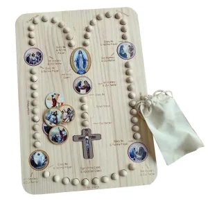 Planche de chapelet en bois d’inspiration Montessori, prière familiale, planche de chapelet portable pour l’église et la méditation touristique Planche de chapelet en bois d’inspiration Montessori, prière familiale, planche de chapelet portable pour l’église et la méditation touristique