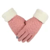 gants tricotés pour femmes, épais, garde au chaud, doigt complet, doux, extensibles, pour écran tactile, hiver