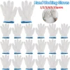 Gants de travail pour les mains, Protection de poignée de sécurité, gants de travail pour hommes et femmes, barbecue en coton épais, gants de travail blancs, gants de Protection du travail