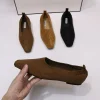 2025 automne femmes chaussures plates doux talon plat unique noir chaussures mode bout rond peu profond sans lacet bateau chaussures mujer nouvelle femme