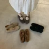 mode peu profonde femmes ballerines chaussures de danse décontracté femme chaussures souples nœud papillon chaussures plates pour femme sans lacet chaussures 2025 nouveau