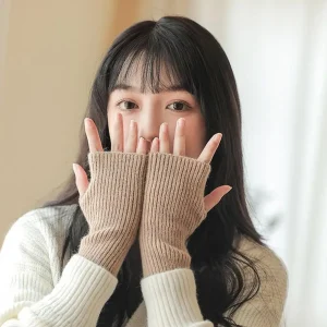 Gants sans doigts pour femmes et hommes, tricotés chauds d’hiver pour écran tactile, gants thermiques unisexes d’automne Gants sans doigts pour femmes et hommes, tricotés chauds d’hiver pour écran tactile, gants thermiques unisexes d’automne