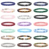 Bracelet de perles en pierre naturelle pour femmes et hommes, améthystes, cristal, quartz, aigue-marine, Jades, bijoux, Agates, élastique