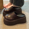 Appartements plate-forme femmes pantoufles mode automne Mules chaussures décontracté Slingback confortable chaussures femme diapositives 2025 tendance dames tongs