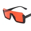 lunettes de soleil multicolores pour hommes et femmes, nouveau style, grande monture carrée, visage rond, rétro, intégrées