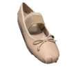 chaussures plates de danse de ballet pour femmes, mocassins peu profonds avec nœud en daim, robe mode automne 2025, nouveau décontracté de luxe confortable zapatos de mujer