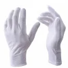 1 10 paires hommes femmes doigt complet étiquette gants en coton blanc serveurs/conducteurs/bijoux/travailleurs mitaines gants d'absorption de la sueur