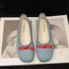 chaussures plates de ballet coréennes à bout rond, bouche peu profonde, style français, chaussures plates à nœud papillon, souples et antidérapantes pour femmes et filles