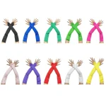 Gants longs pour femmes, gants élastiques sans doigts pour danse d&rsquo;opéra, Satins, livraison directe