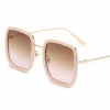 lunettes de soleil carrées surdimensionnées, nuances de style de rue tendance, monture complète, uv400 anti uv, lentilles hd antireflet, unisexe pour les tenues d'extérieur