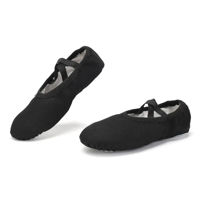 chaussures de ballet plates en toile pour filles, pantoufles de danse pour adultes, femmes et enfants, chaussures de danse souples pour entraînement pratique, 4 couleurs