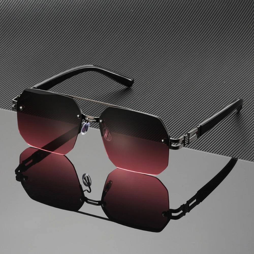 Lunettes de soleil unisexes élégantes à monture métallique, style minimaliste moderne, idéales pour les looks urbains et de rue, 1 pièce