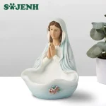 Statue de la vierge marie, Tube chapelet en résine, modèle artisanal, maison, bureau, bibliothèque, décorations de bureau, cadeaux