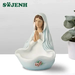 Statue de la vierge marie, Tube chapelet en résine, modèle artisanal, maison, bureau, bibliothèque, décorations de bureau, cadeaux