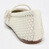 ballerines confortables au design tissé pour femmes, mode d'été, bout rond, boucle, semelle souple, mary jane, chaussures habillées élégantes, sandales