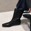 bottines plates en cuir pour femmes, chaussures à la mode, de styliste, chelsea gothiques, nouvelle tendance de marche, bottes courtes mujer, hiver 2025