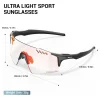 scvcn lunettes de cyclisme photochromiques uv400 lunettes de vélo sport vtt sports de plein air golf camping oculaires de conduite