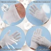 gants de travail en coton blanc pour mains sèches, film de manipulation, gants de spa, gants de cérémonie à haute élasticité, outil de nettoyage ménager, vente en gros