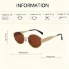 lunettes de soleil ovales pour femmes et hommes, monture métallique tendance, nuances classiques