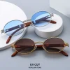 lunettes de soleil rondes vintage à petite monture, lunettes de soleil ovales de luxe, lunettes de soleil punk classiques pour femmes et hommes