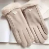 gants chauds coupe vent pour femmes, gants d'hiver résistants au froid pour écran tactile, gants pour doigts, décorations de noël