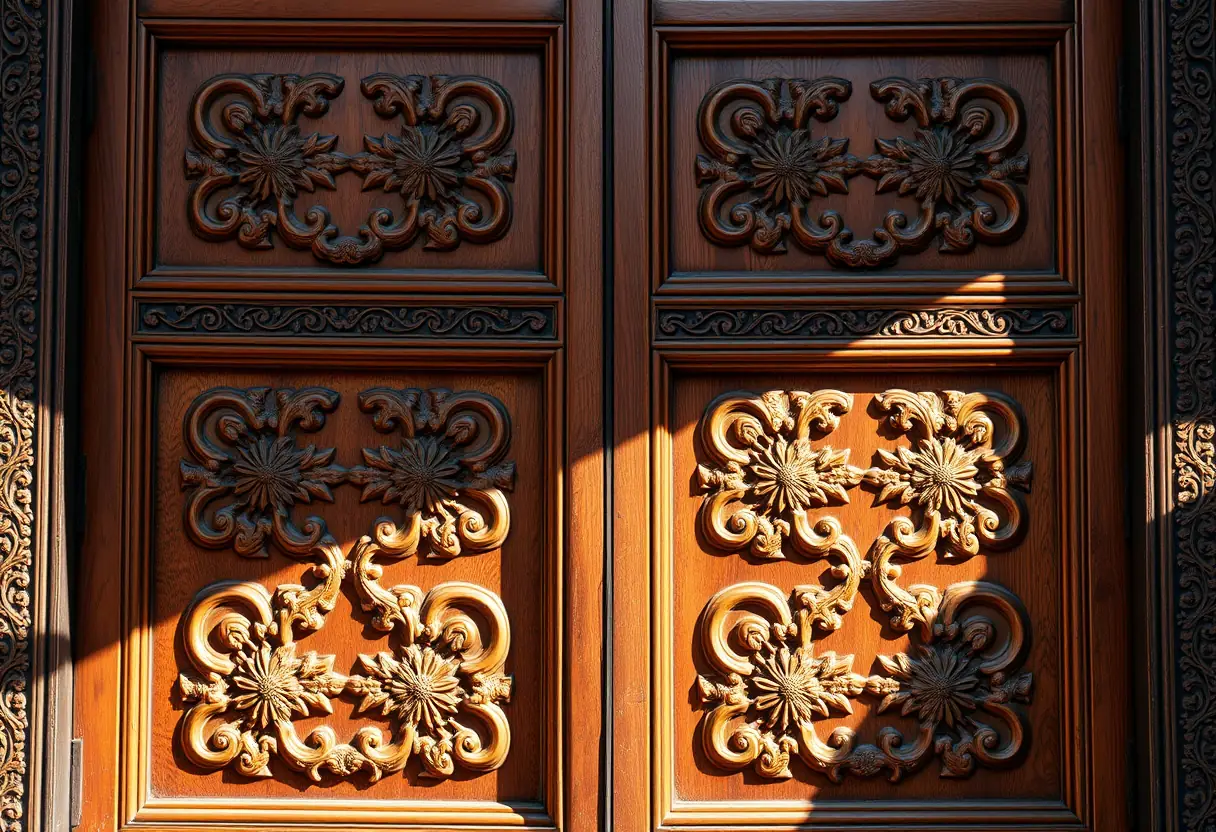 Porte sculptée dans l'histoire de La Mecque
