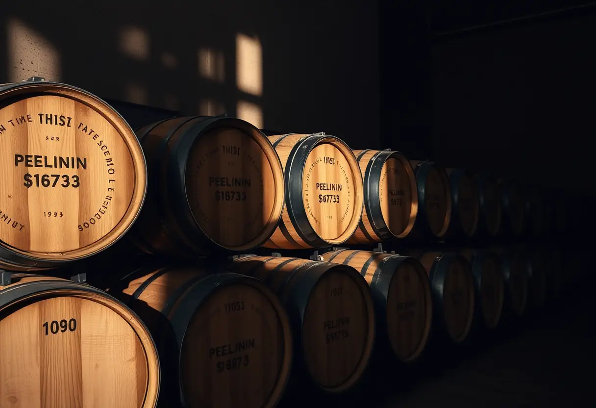 Des barils en bois alignés dans un coin sombre d'une savonnerie, témoins du processus de fabrication du savon d'Alep