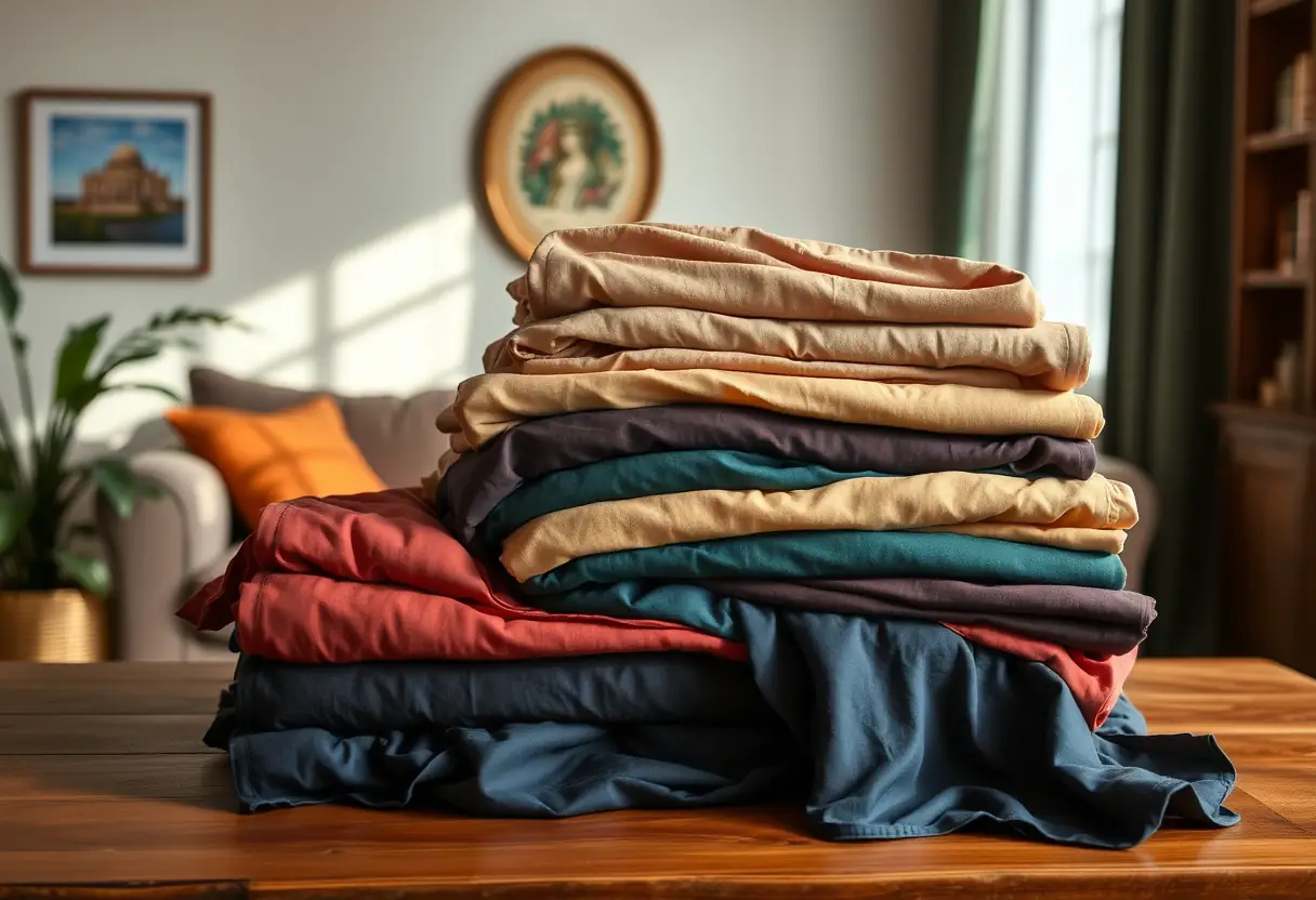 Tableau chargé d'abayas colorées