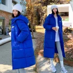 Manteau d&rsquo;hiver pour femmes, mode coréenne, ample, surdimensionné, grande taille, à capuche, coupe-vent, chaud, Long, Parkas, veste de luxe en coton, nouvelle collection 2025