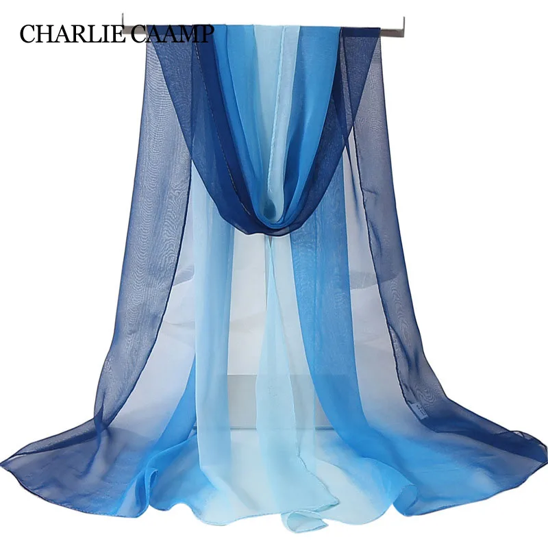 Echarpe Georgette en mousseline de soie pour femmes, châle long élégant, hijab, bandana solide, péplum