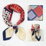 Écharpe carrée de luxe pour femmes, en satin doux, 70*70cm, foulards en soie pour femmes, bandanas élégants, hijab, foulard imprimé, châles