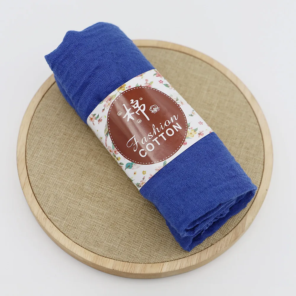 Foulard carré musulman 90*90cm en coton froissé, hijab doux, châle, bandeau, écharpe pour femmes, bandana, turban, foulard islamique.