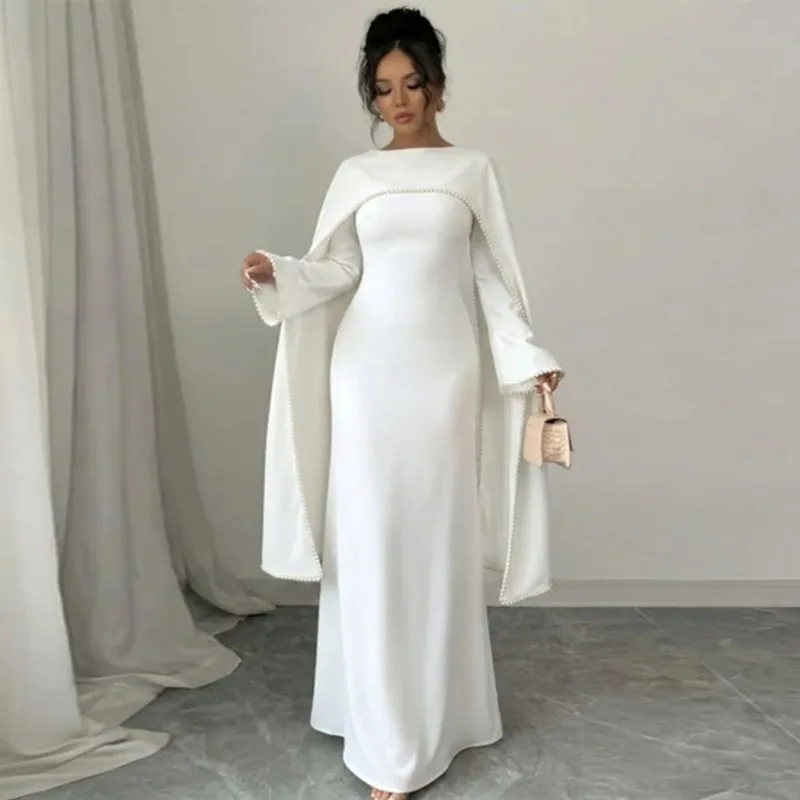 Robe marocaine pour femme, Abaya musulmane perlée, Abayas de Dubaï, Ensemble cape et manteau, Caftan, Robe, Caftan Ramadan orné de diamants, Caftan Jalabiya 2026