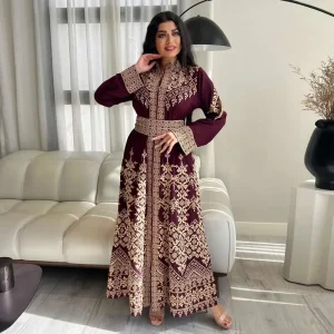 Ramdan Eid imprimer Jalabiya femmes musulmanes fermeture éclair Robe longue Robe dubaï Abaya tenues caftan ethnique Islam vêtements Caftan robes