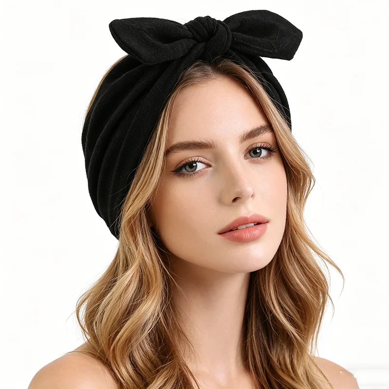 Nouveau foulard pour femmes musulmanes, turban imprimé nœud, bonnets hijab, sous-hijabs, turban arabe pour femme musulmane