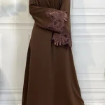 Abaya-Robe Maxi Modeste pour Femme Musulmane, Kaftan de Turquie, Vêtements Islamiques, Hijab Éducatif