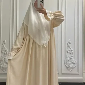 Femmes Robe de prière Abaya dentelle manches évasées Robe longue modeste dubaï Eid musulman Jalabiya Ramadan fête maroc caftan robes arabe