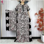 Nouvelle Collection 2026 : Robe Africaine Abaya d&rsquo;Été à Manches Courtes, Style Dashiki, Ample et Fluide, Robe Longue Boubou, Mode Islamique Décontractée pour Femme