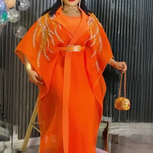 Robes traditionnelles pour femmes, ensemble de 2 pièces Dashiki africain turc, vêtements Kaftan Dubaï, Abayas musulmanes, robes de soirée pour mariage