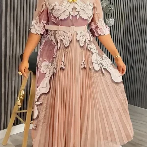 Robes en Chiffon Imprimé pour Femmes – Robe de Soirée, de Bal ou de Mariage – Collection Été-Automne 2026 – Vêtements Africains, Dubaï, Turquie, Kaftans et Abayas