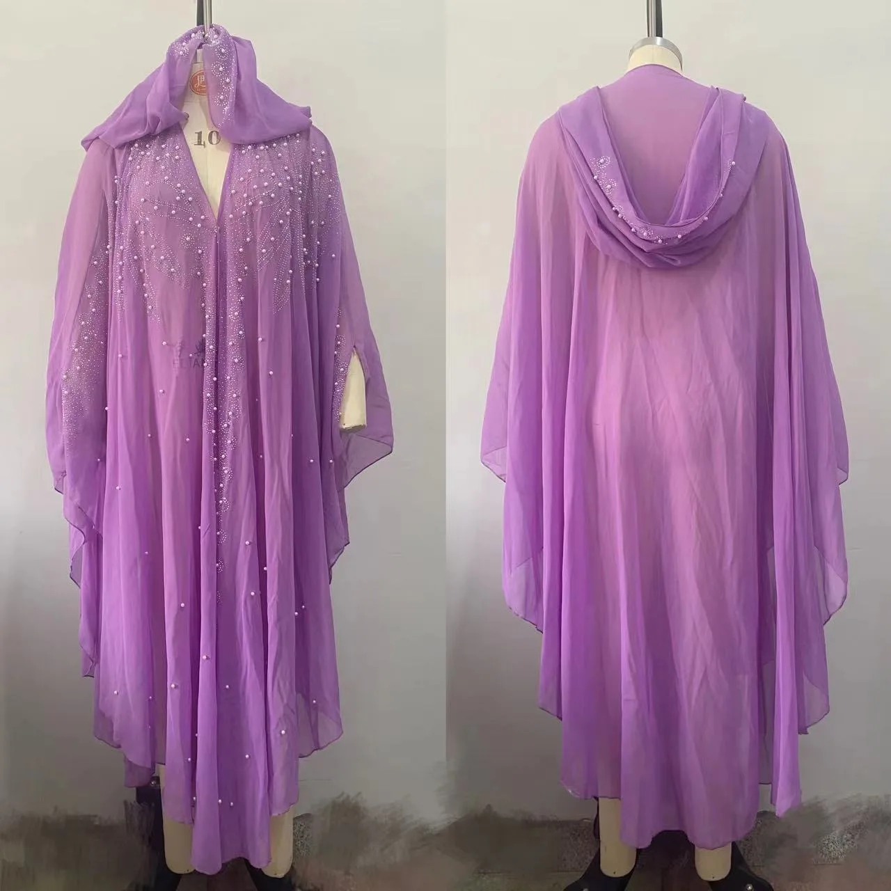 Robe Abaya caftan musulmane pour femmes, Hijab, Kimono, en mousseline de soie, à capuche, vêtements islamiques, tenues de dubaï, 2026
